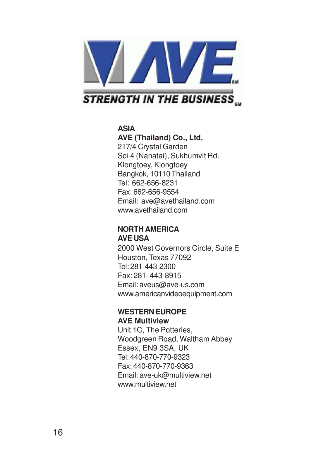 AVE TDCT-Pro operation manual North America AVE USA 