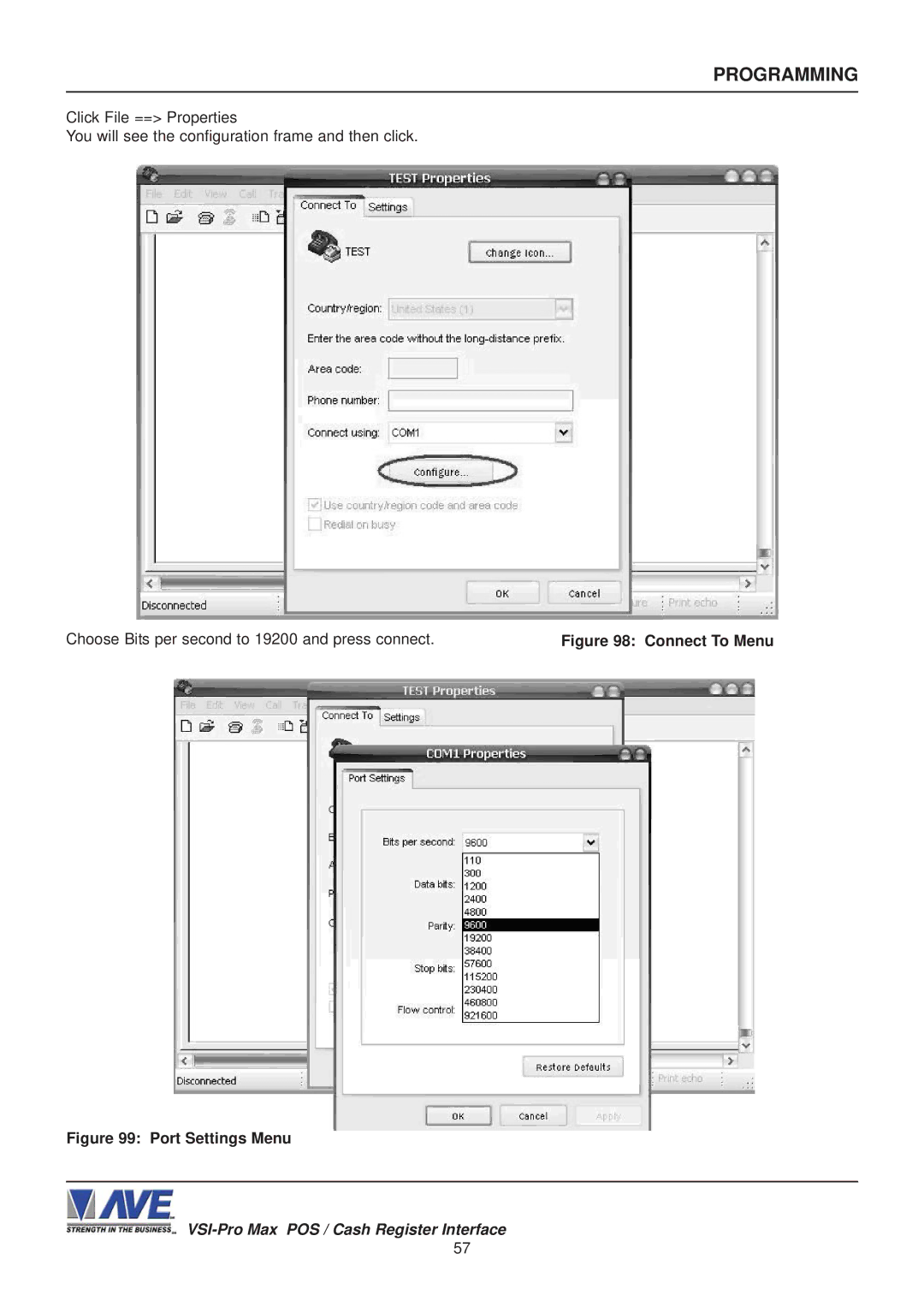 AVE VSI-Pro Max operation manual Connect To Menu 