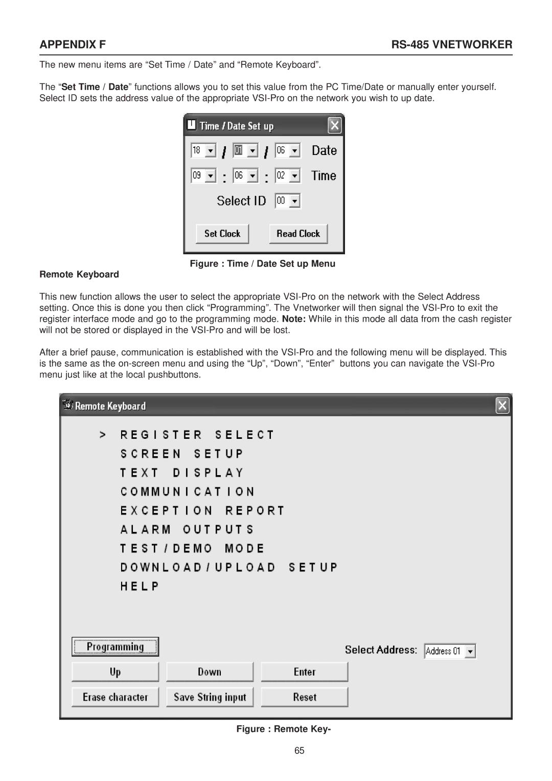 AVE VSI-PRO operation manual Figure Time / Date Set up Menu Remote Keyboard 