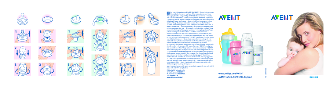 Avent 8040X manual the product. After every use, take all items apart, wash and rinse, Philips AVENT is here to help 