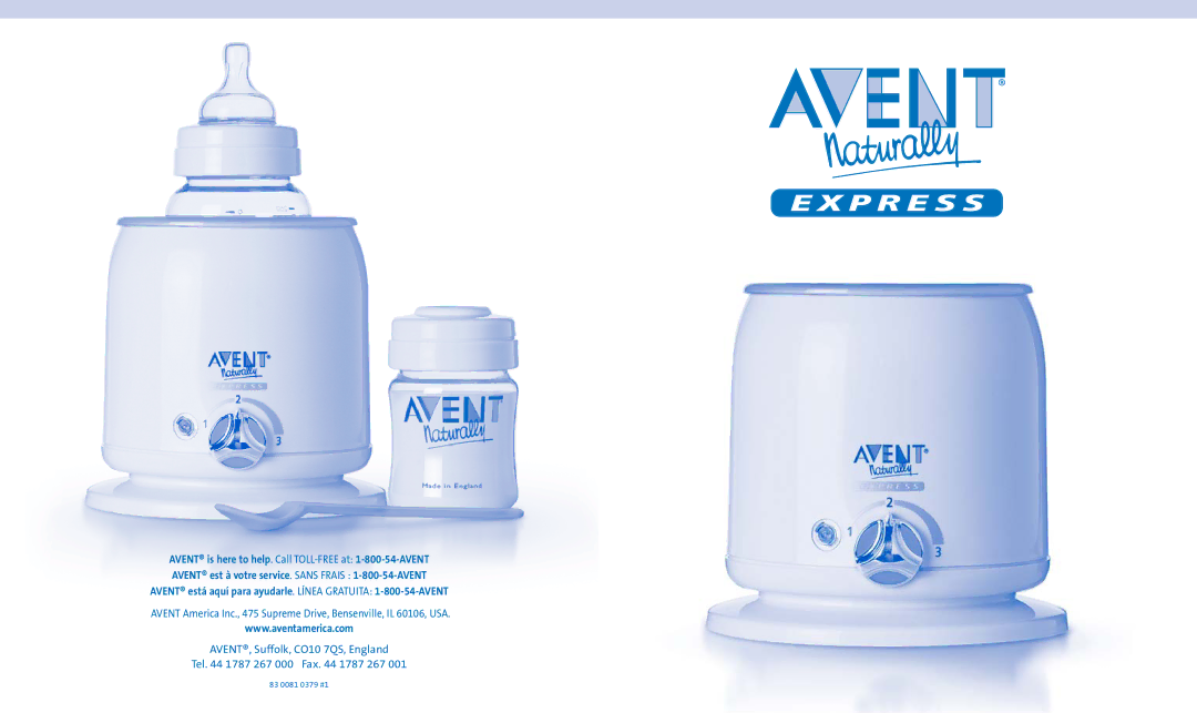 Avent SCF255/11 manual 83 0081 0379 #1 