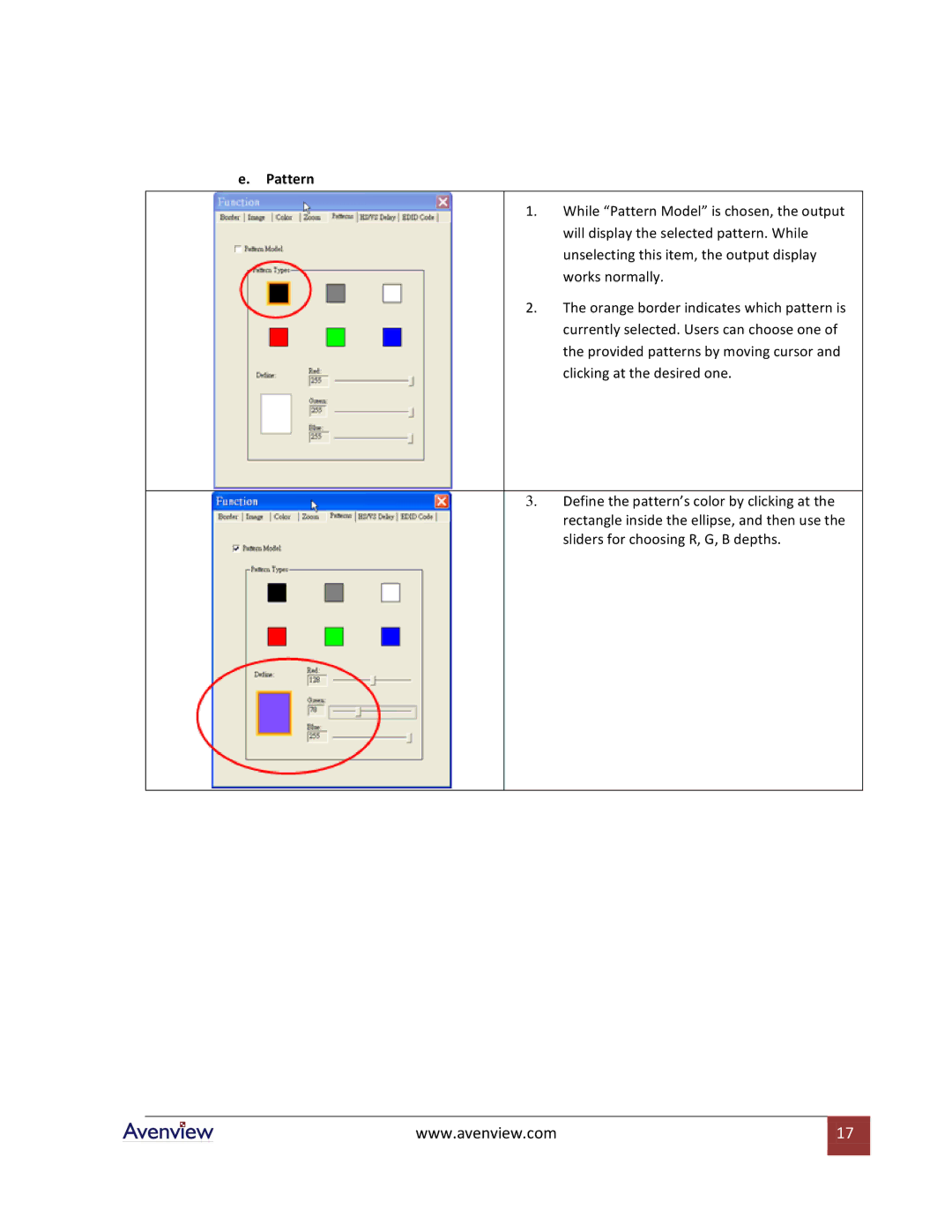 Avenview DVI-VIDEOWALL-4 specifications Pattern 