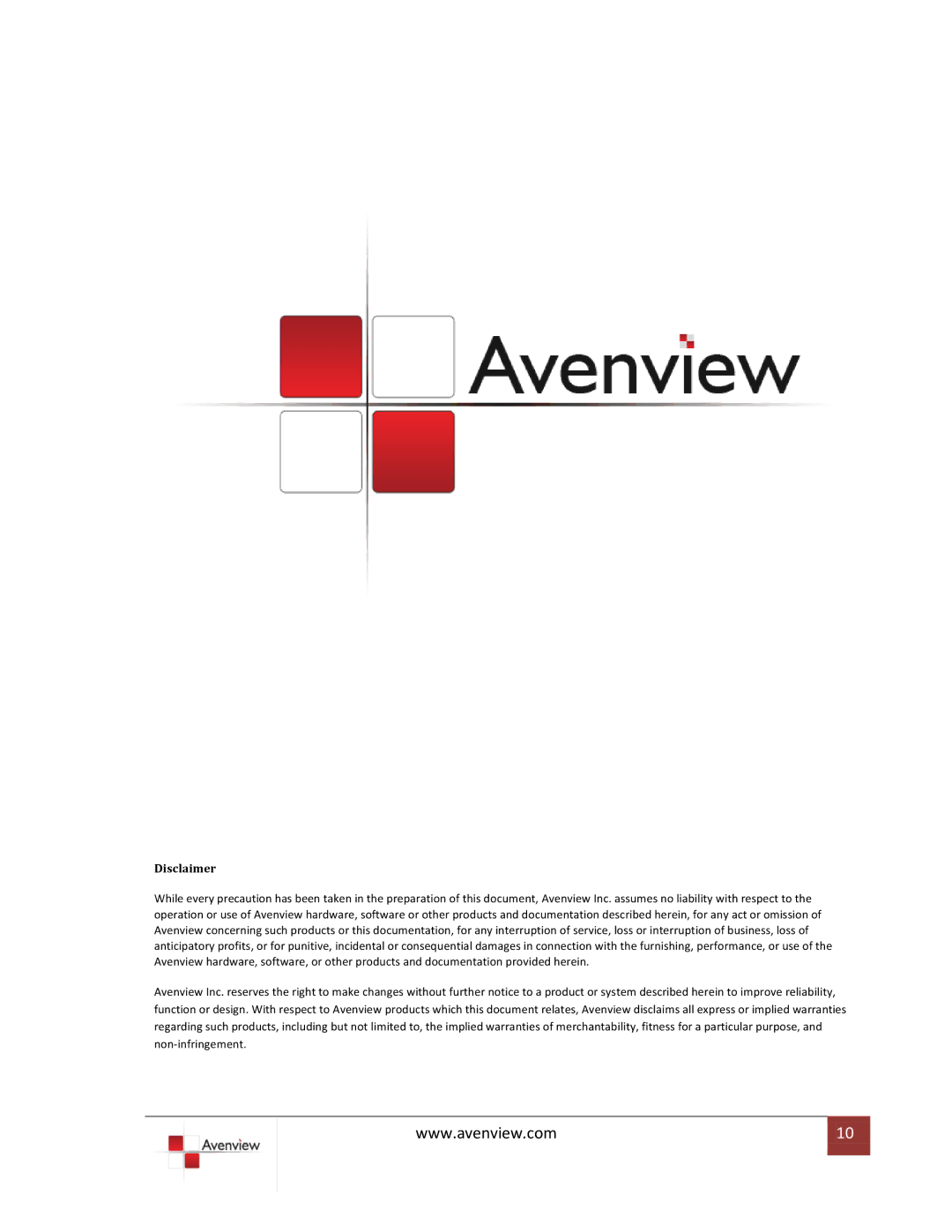 Avenview HDM-C5-3X-SET specifications Disclaimer 