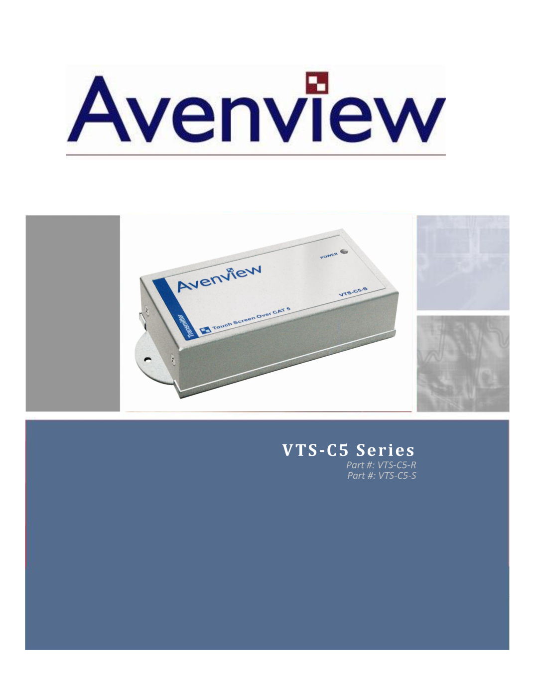 Avenview manual VTS-C5 Series, VTS-C5-R VTS-C5-S 