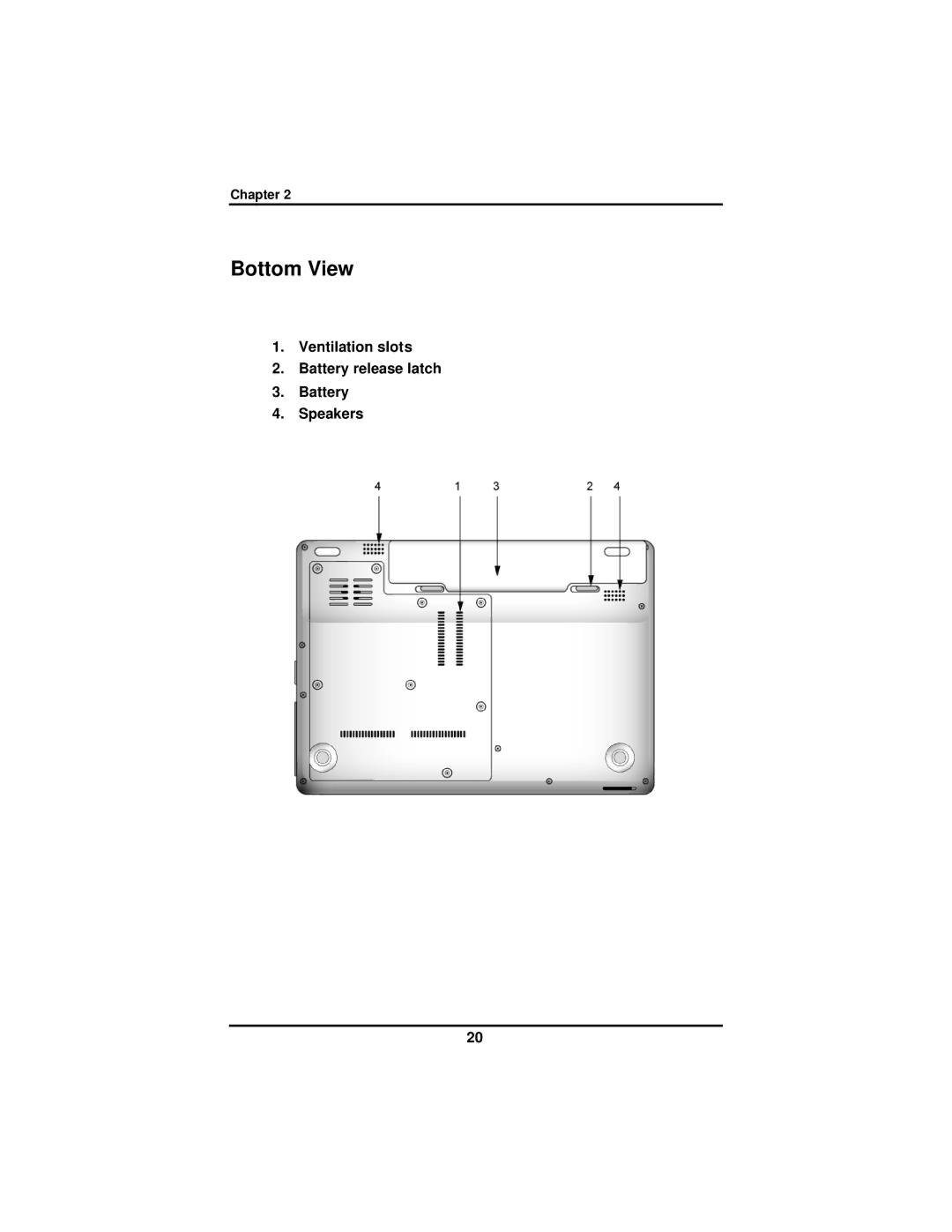 AVERATEC 2300 manual Bottom View 