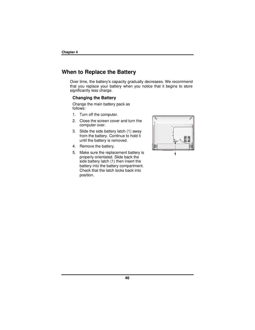 AVERATEC 2300 manual When to Replace the Battery, Changing the Battery 