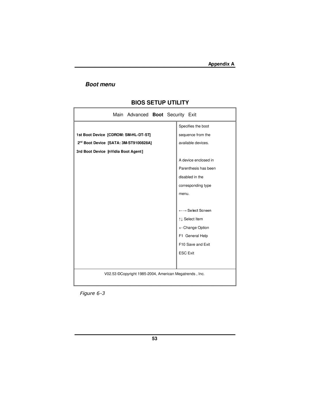 AVERATEC 2300 manual Boot menu 