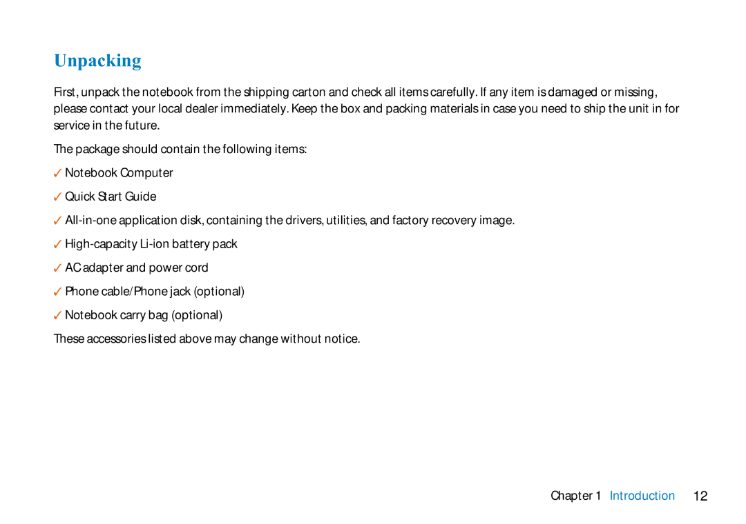 AVERATEC 2700 manual Unpacking, Introduction 