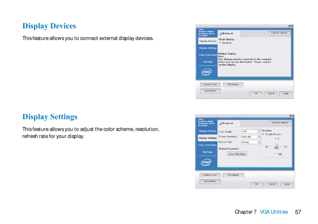 AVERATEC 2700 manual Display Devices, Display Settings 