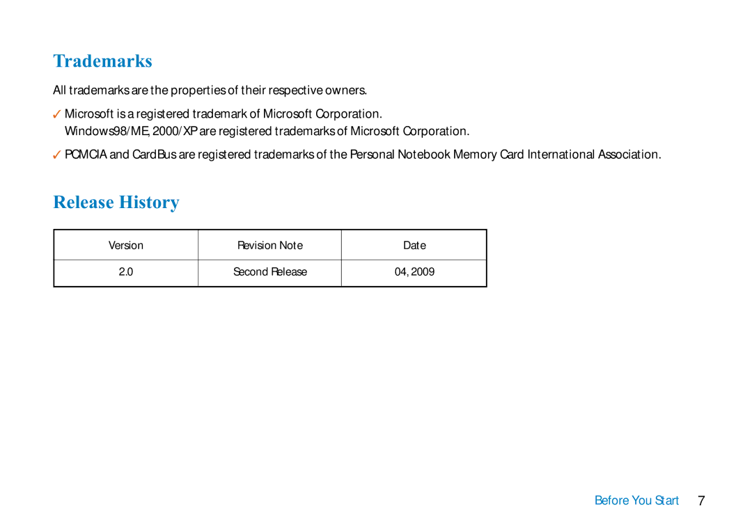 AVERATEC 2700 manual Trademarks, Release History 