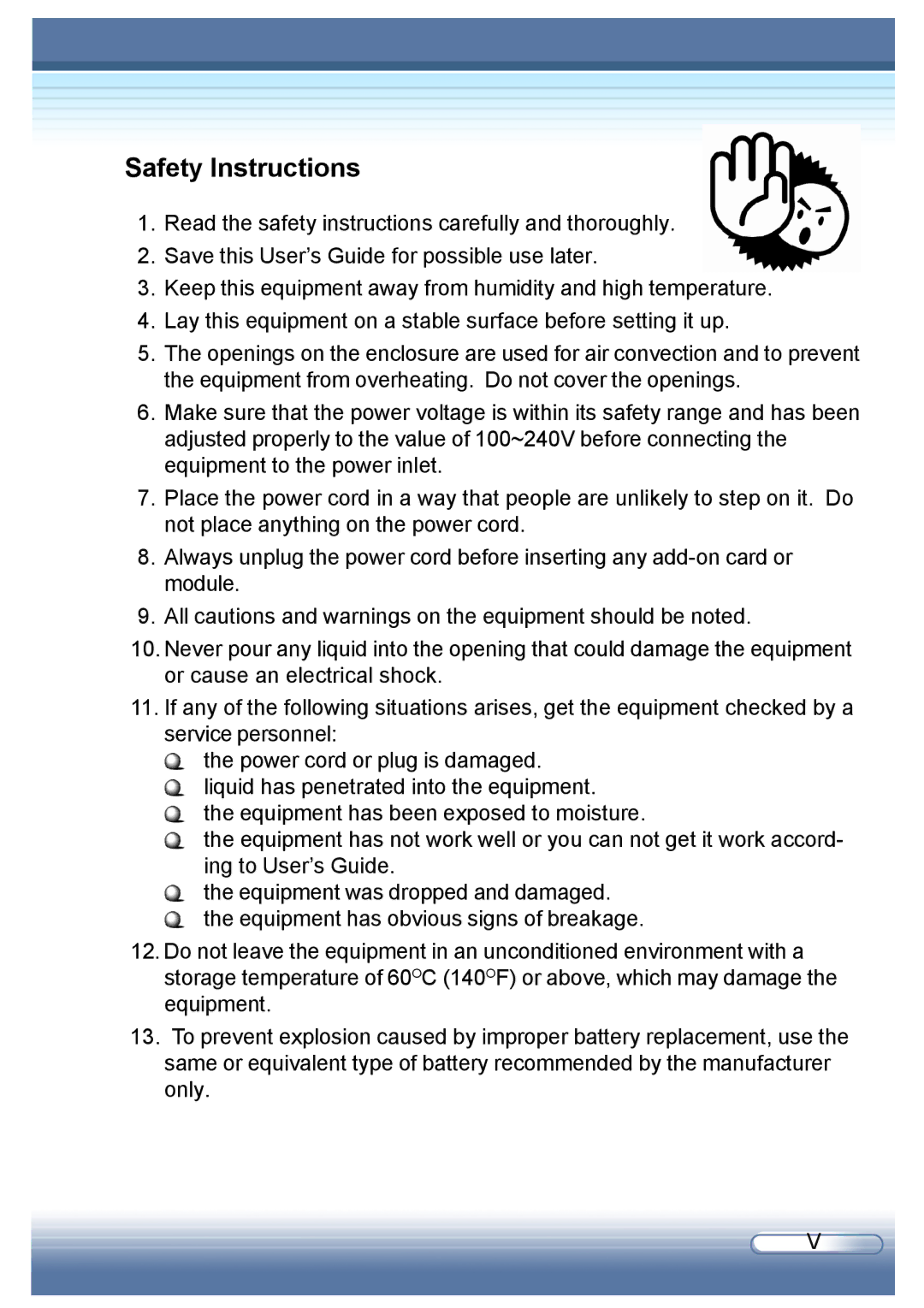 AVERATEC 6200 Series user manual Safety Instructions 