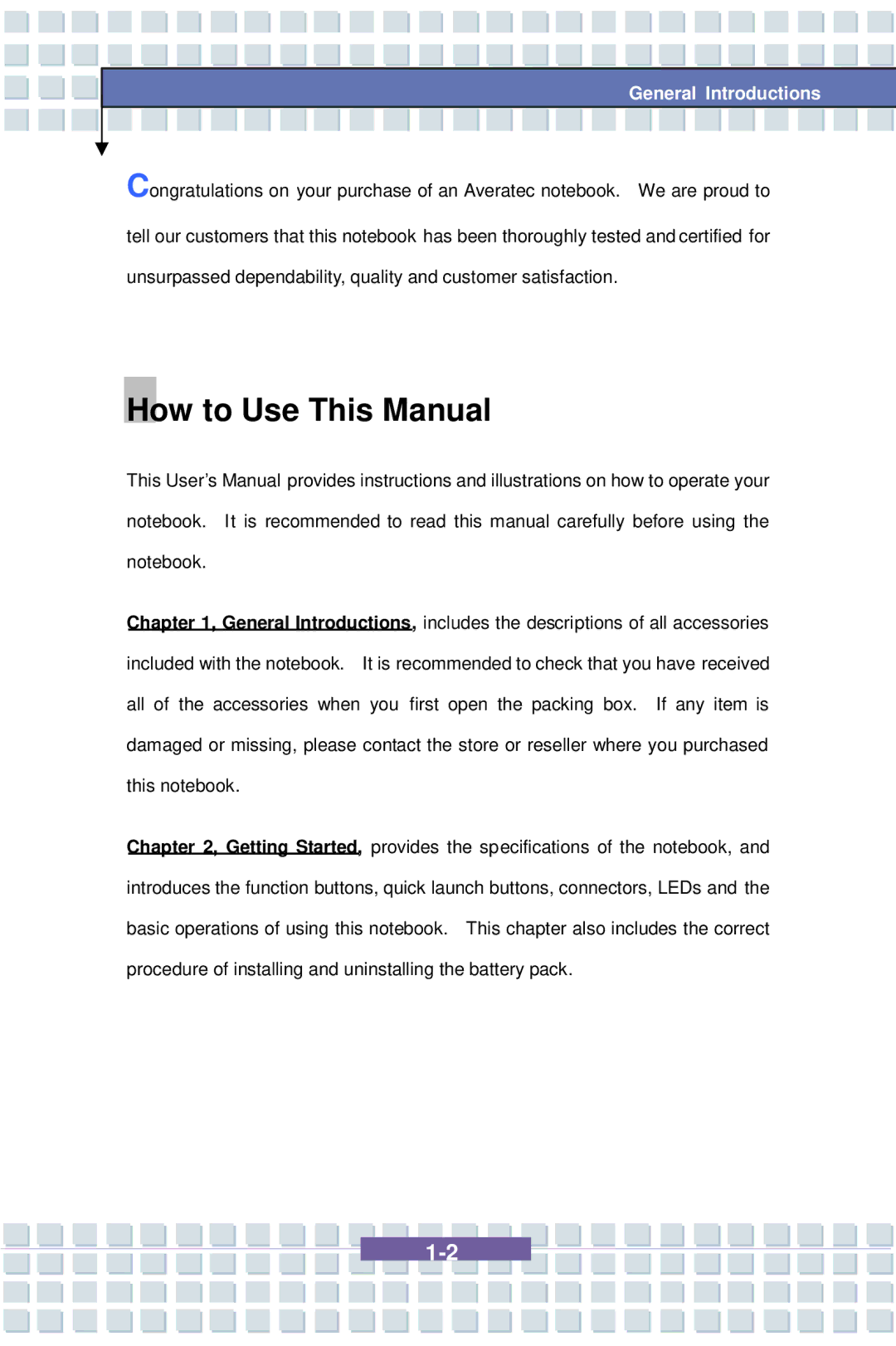 AVERATEC 7100 manual How to Use This Manual, General Introductions 