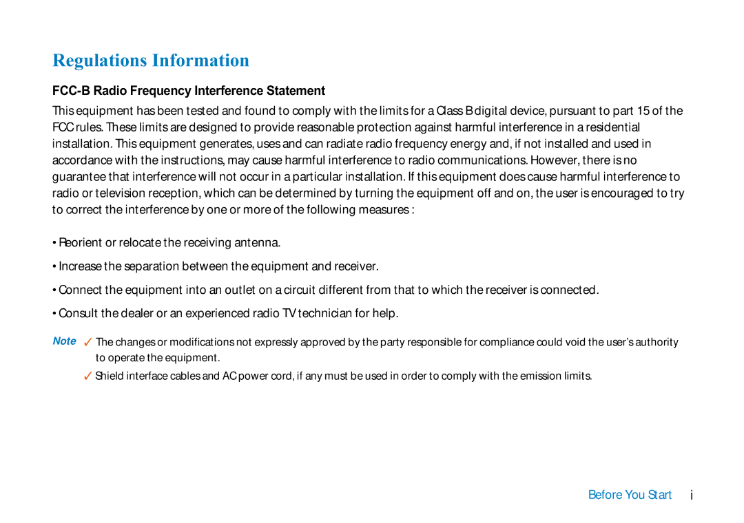 AVERATEC N3400 manual Regulations Information, FCC-B Radio Frequency Interference Statement 