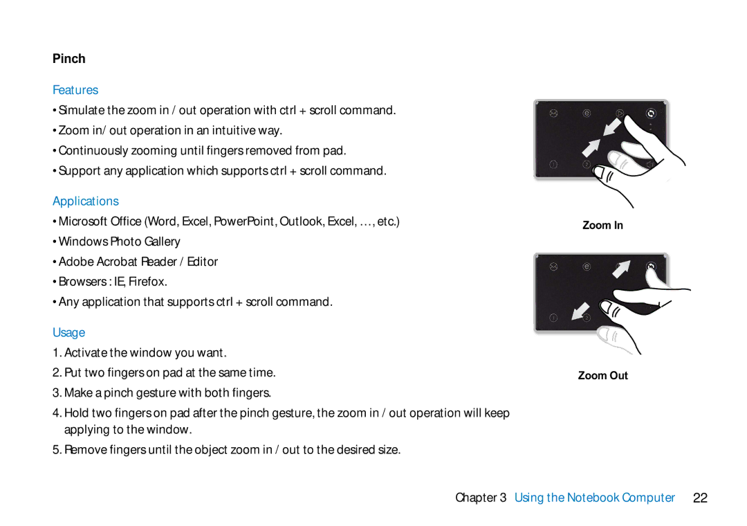 AVERATEC N3400 manual Pinch 