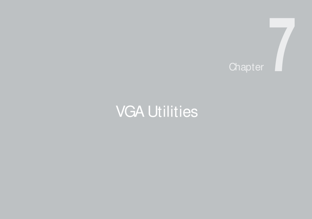 AVERATEC N3400 manual VGA Utilities, Chapter 