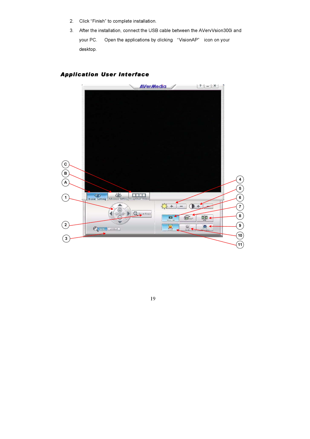 AVerMedia Technologies AVerVision300i user manual Application User Interface 