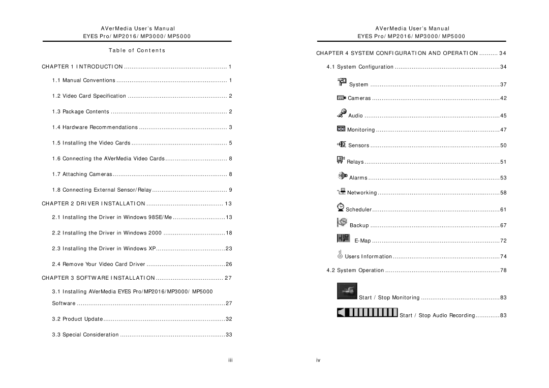 AVerMedia Technologies user manual Installing AVerMedia Eyes Pro/MP2016/MP3000/ MP5000 