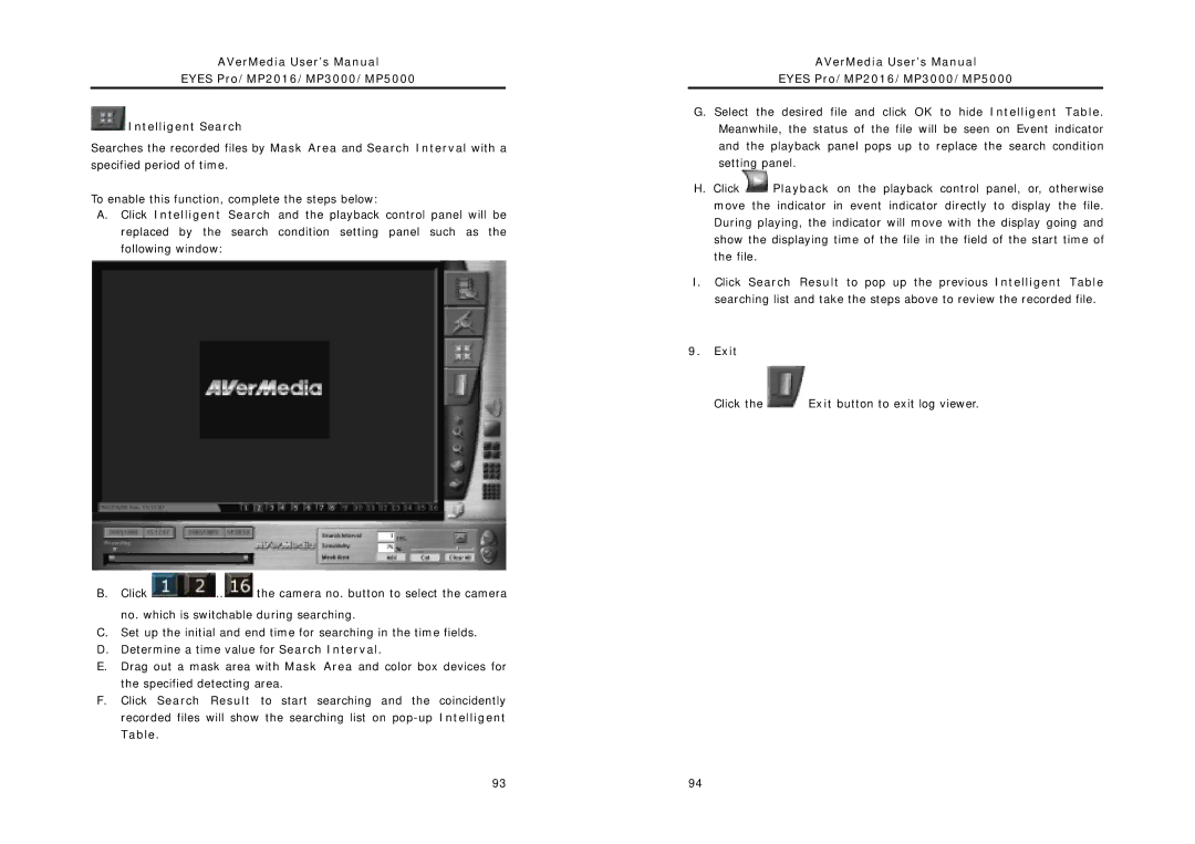 AVerMedia Technologies MP2016, MP5000, MP3000 user manual Exit 