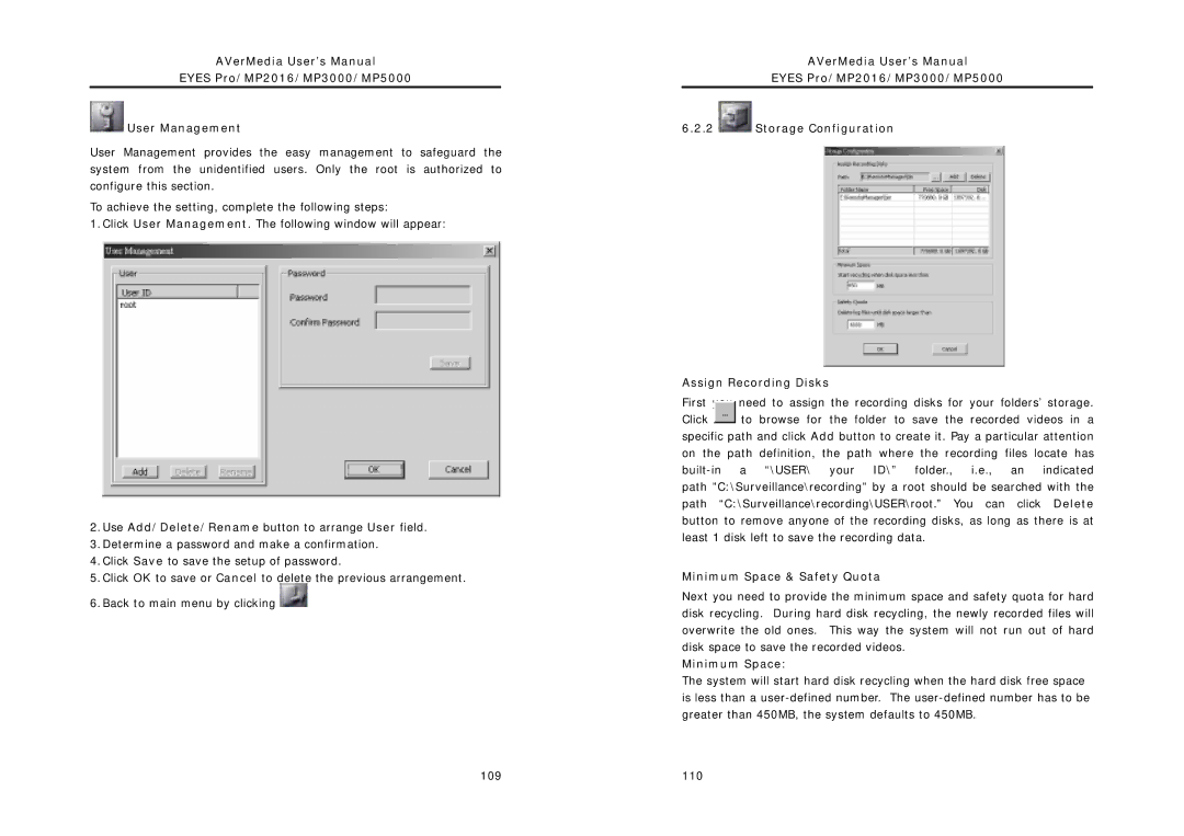 AVerMedia Technologies MP3000, MP2016, MP5000 user manual Minimum Space & Safety Quota 