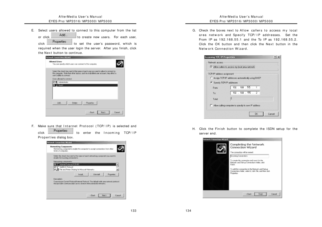 AVerMedia Technologies MP3000, MP2016, MP5000 user manual 134 