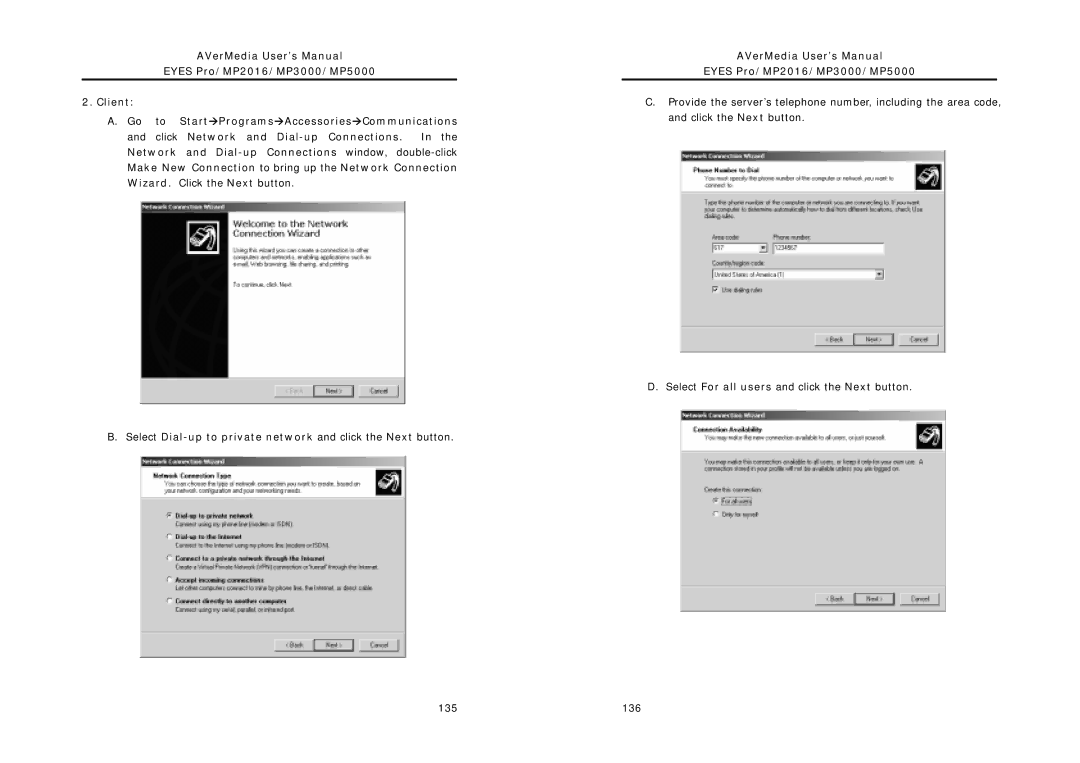 AVerMedia Technologies MP2016, MP5000, MP3000 user manual 136 