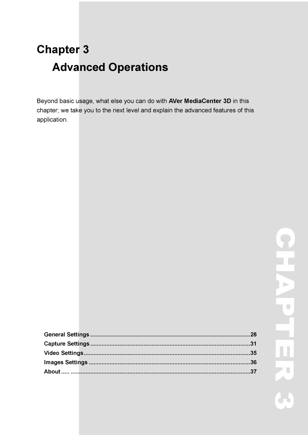 AVerMedia Technologies MTVHDDVRR user manual Chapter Advanced Operations 