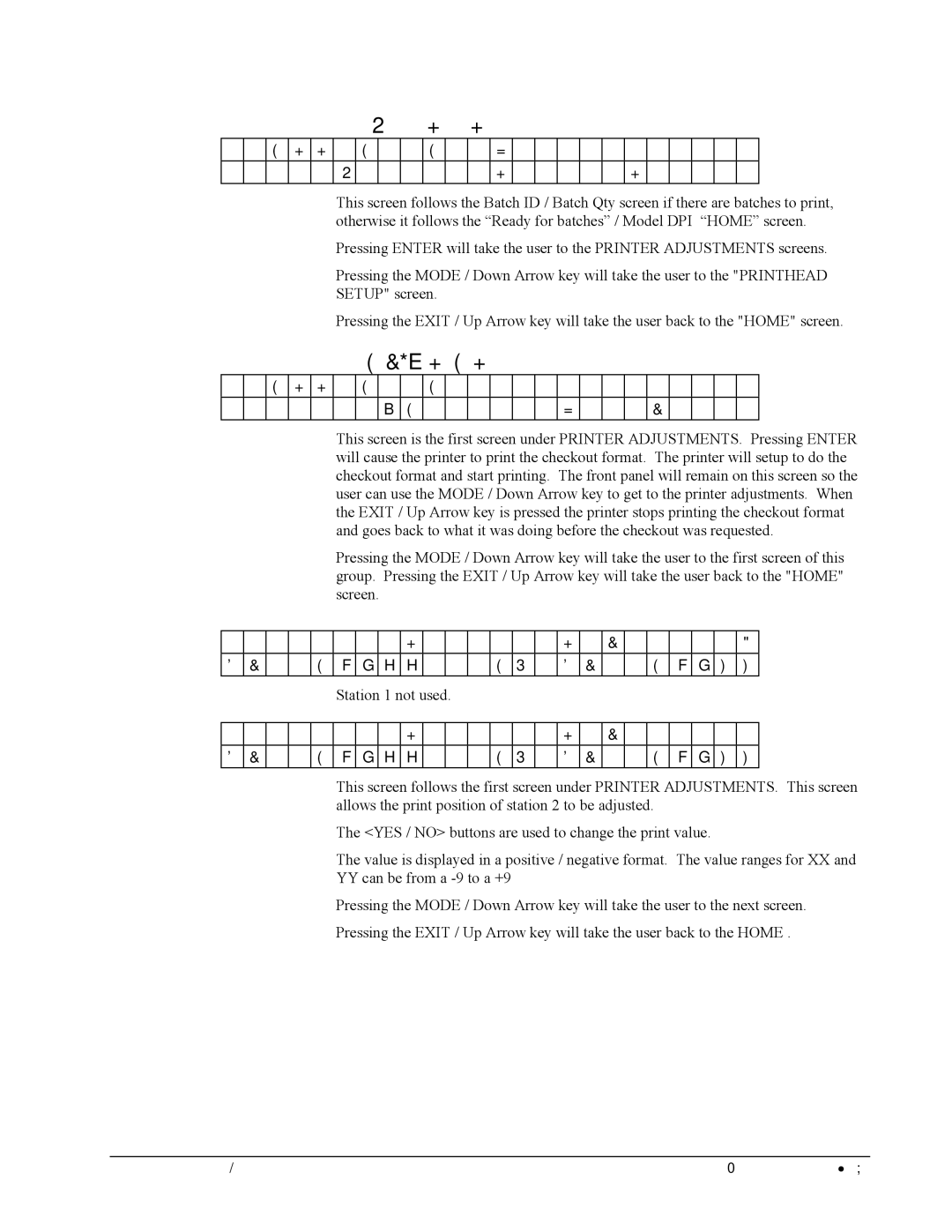 Avery 676 user manual Print / CUT Positions 