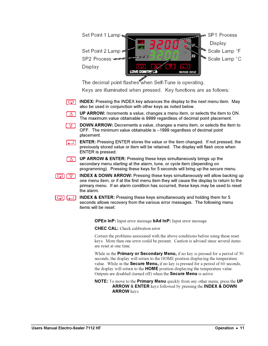 Avery 7112 HF user manual Operation 