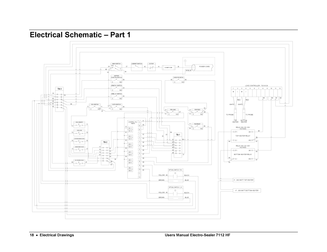 Avery 7112 HF user manual Electrical Schematic Part, TB-3 