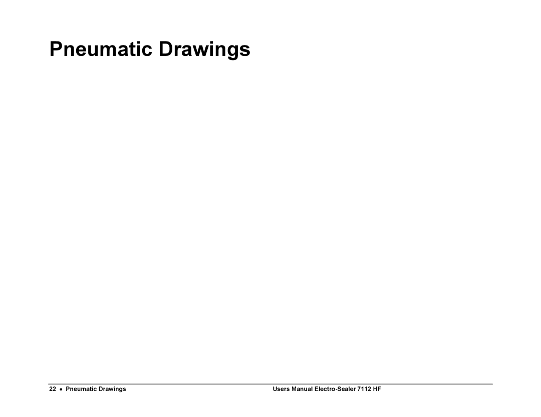 Avery 7112 HF user manual Pneumatic Drawings 