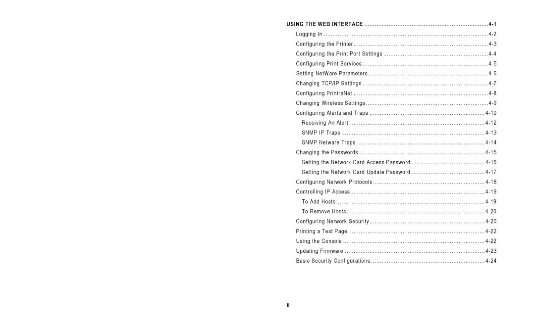 Avery 7411 manual Using the WEB Interface 