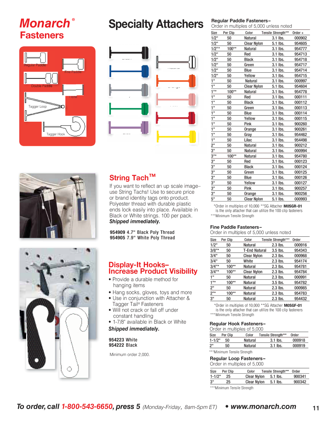 Avery 9855, 9860, 9864 Order in multiples of 5,000 unless noted, 954909 4.7 Black Poly Thread 954905 7.9 White Poly Thread 