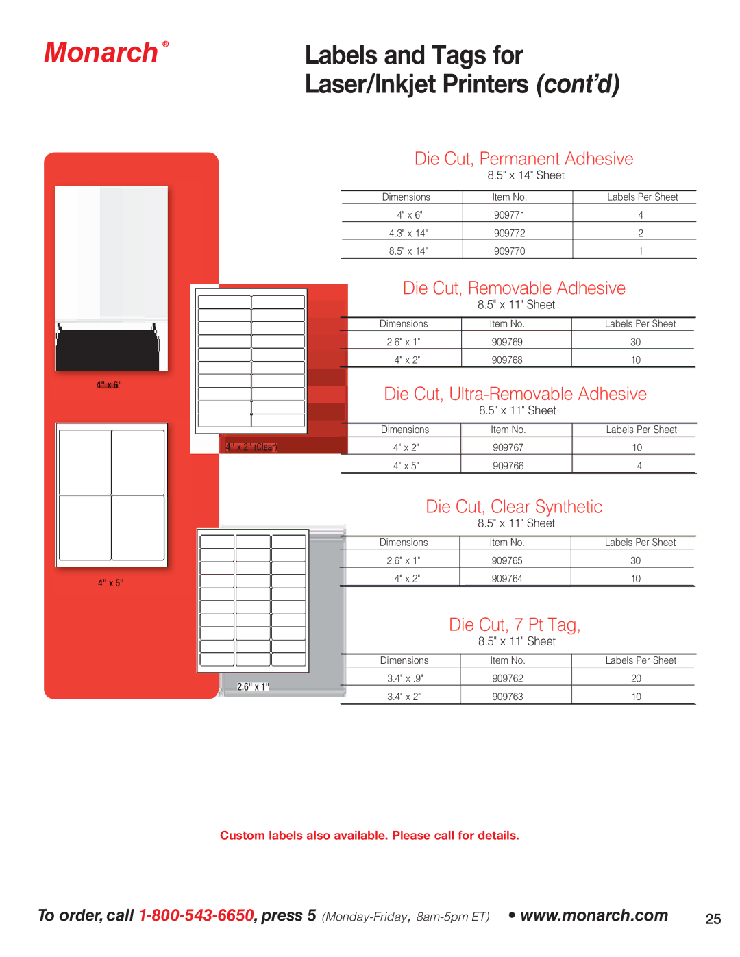 Avery 9416, 9860, 9864, 9825, 9855, 9854, 6032, 6039, 9800 manual Labels and Tags for 