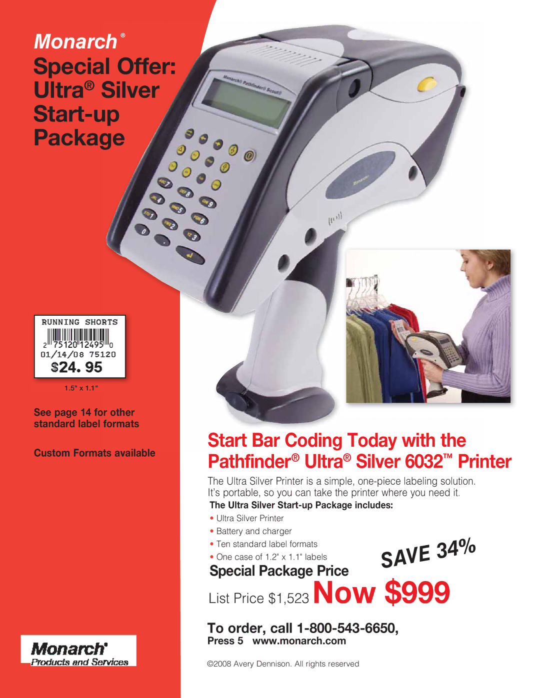 Avery 6032, 9860, 9864, 9825, 9855, 9854, 6039, 9800, 9416 Special Offer Ultra Silver Start-up Package, Custom Formats available 