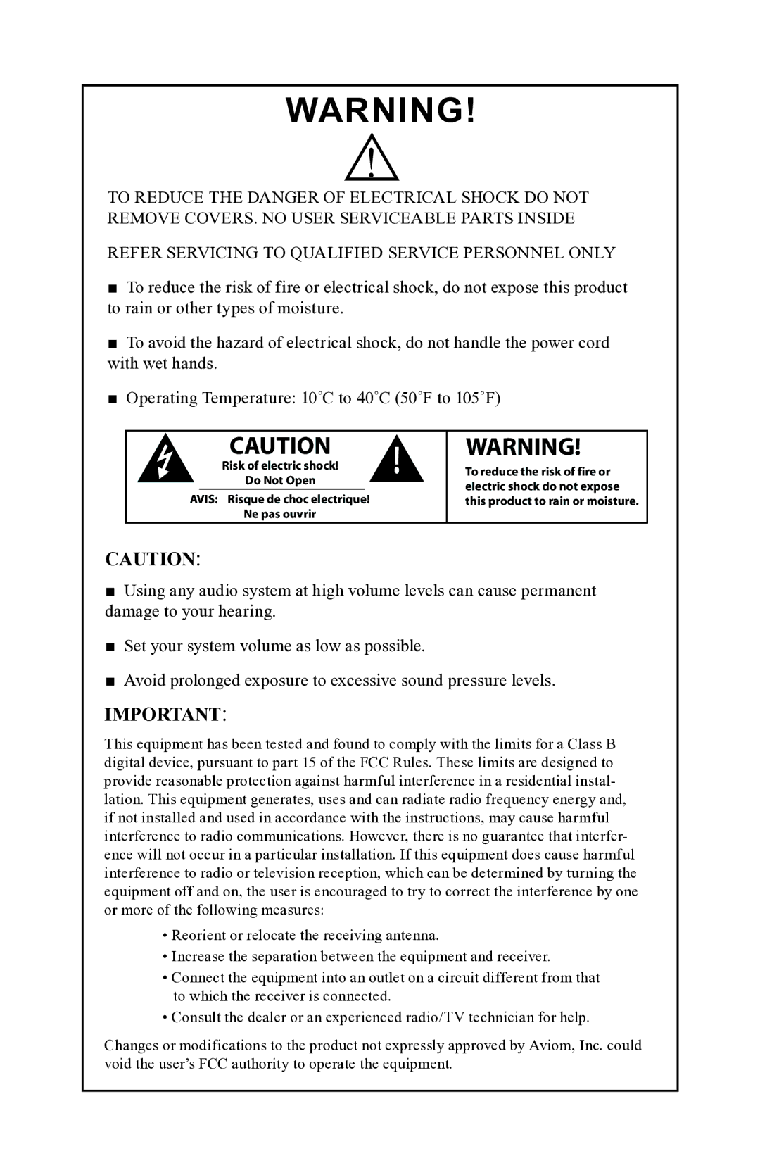 Aviom A-16II manual 