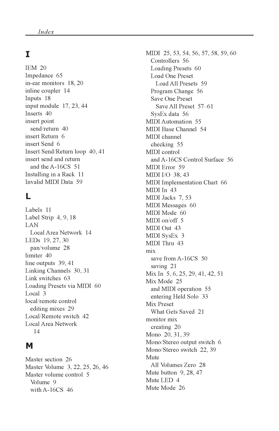 Aviom A-16R, A-16CS manual Lan 