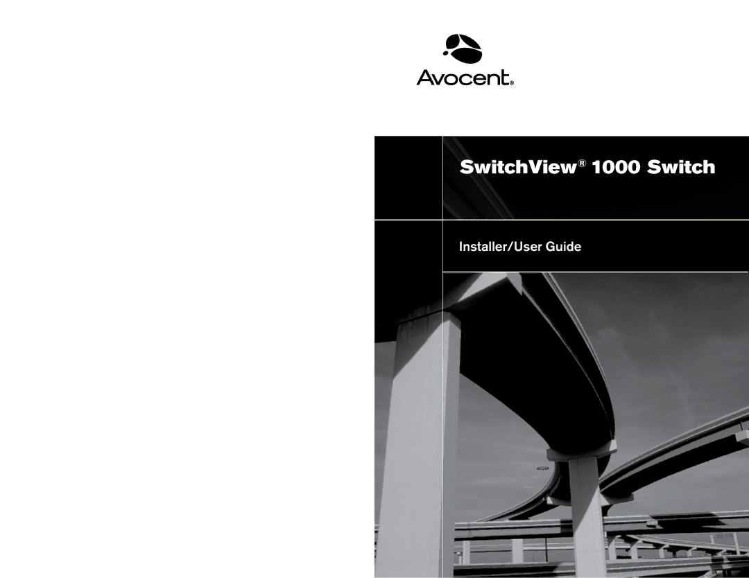 Avocent manual SwitchView 1000 Switch 