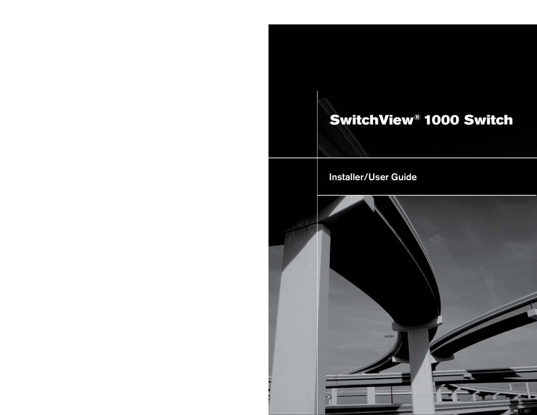 Avocent manual SwitchView 1000 Switch, Installer/User Guide 