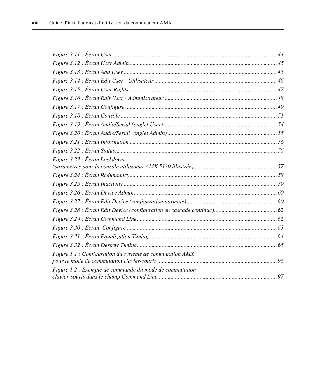 Avocent 590-222-501M manual 11 Écran User 