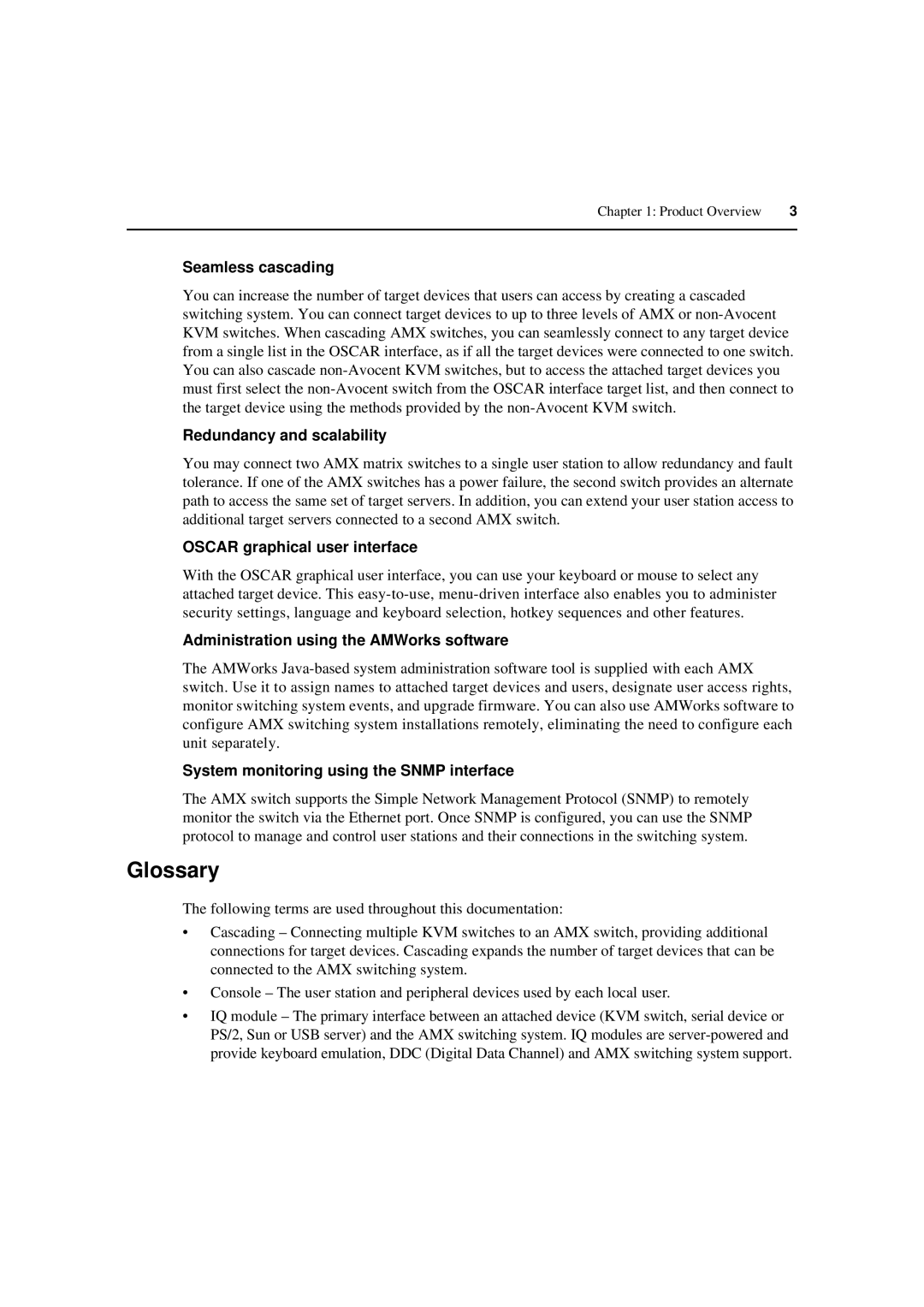 Avocent 590-222-501M manual Glossary 