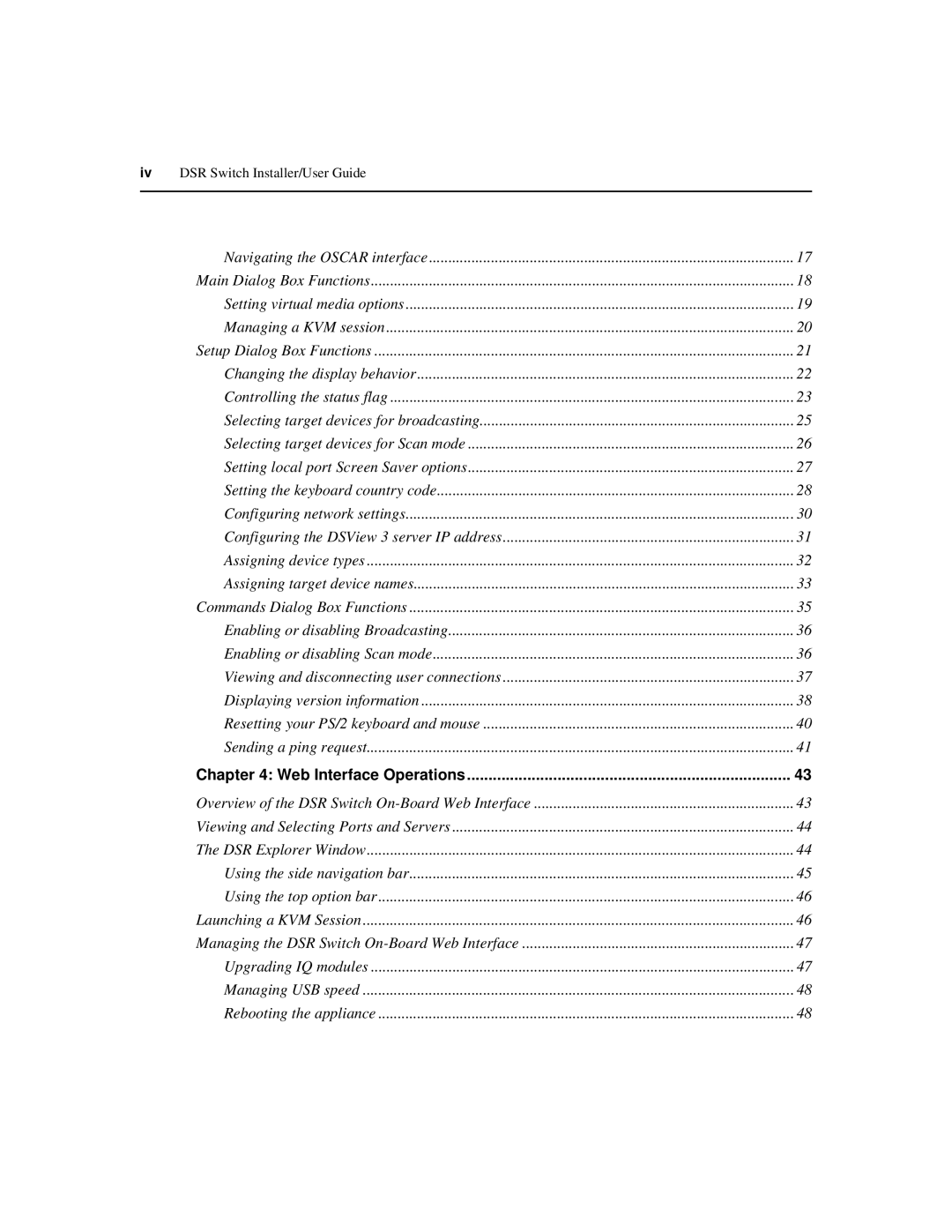 Avocent 590-686-501D manual Web Interface Operations 