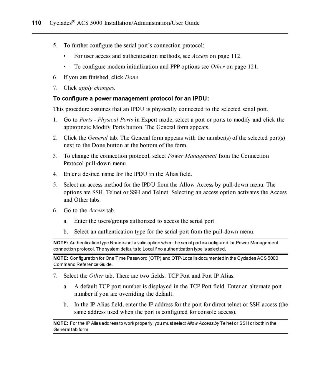 Avocent ACS 5000 manual To configure a power management protocol for an Ipdu 