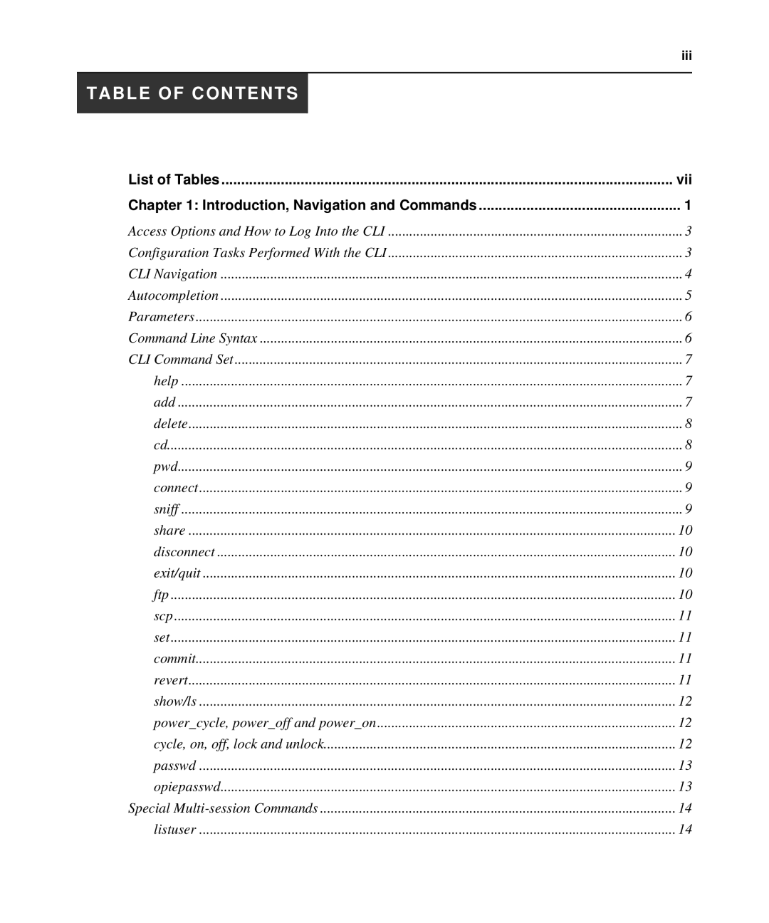 Avocent ACS 6000 manual Table of Contents 