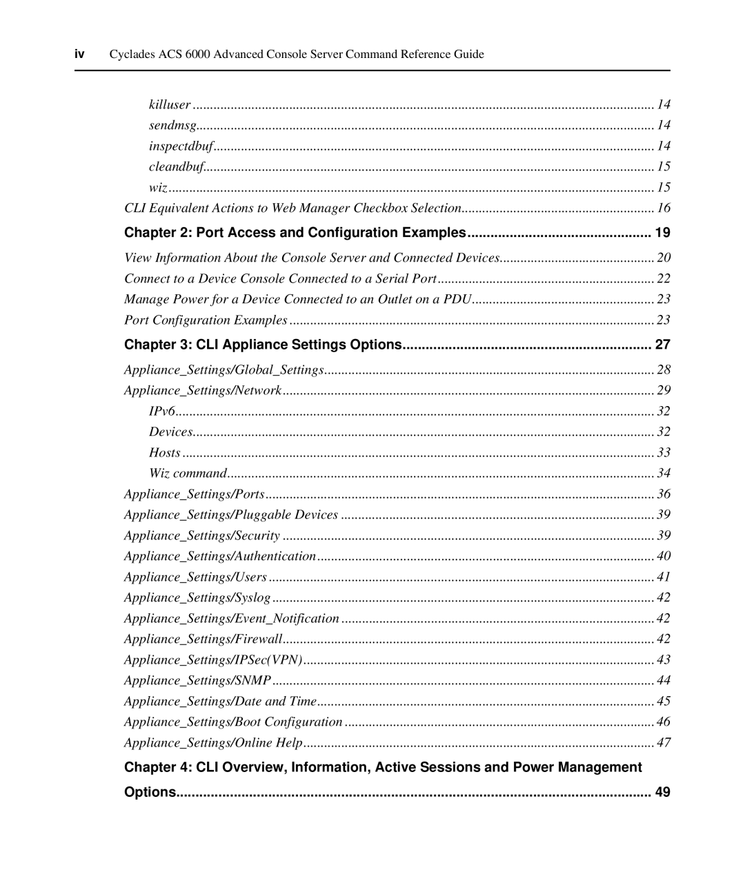 Avocent ACS 6000 manual Port Access and Configuration Examples 