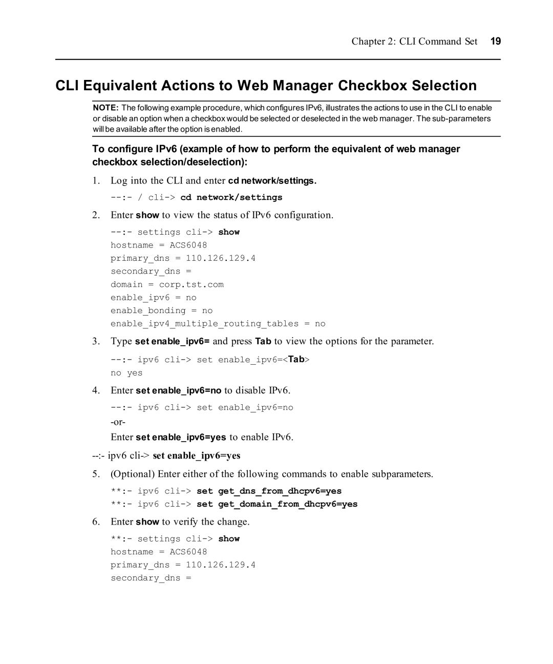 Avocent ACS 6000 manual CLI Equivalent Actions to Web Manager Checkbox Selection 