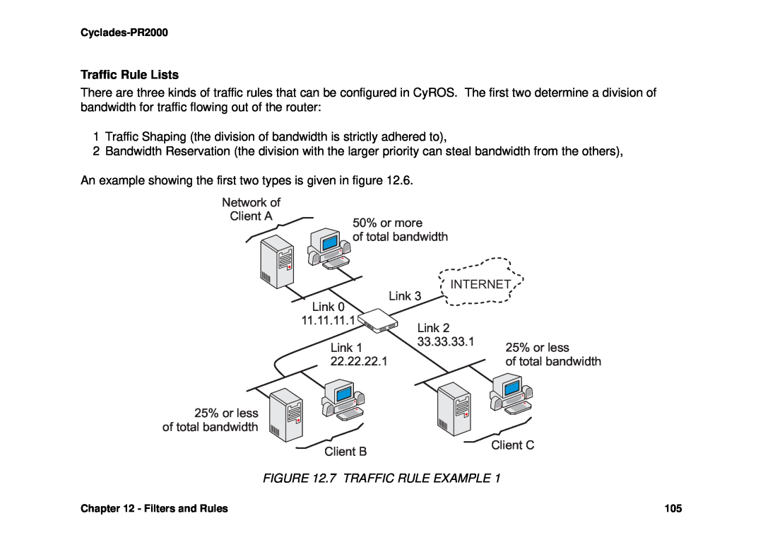 Avocent Cyclades-PR2000 installation manual Traffic Rule Lists 