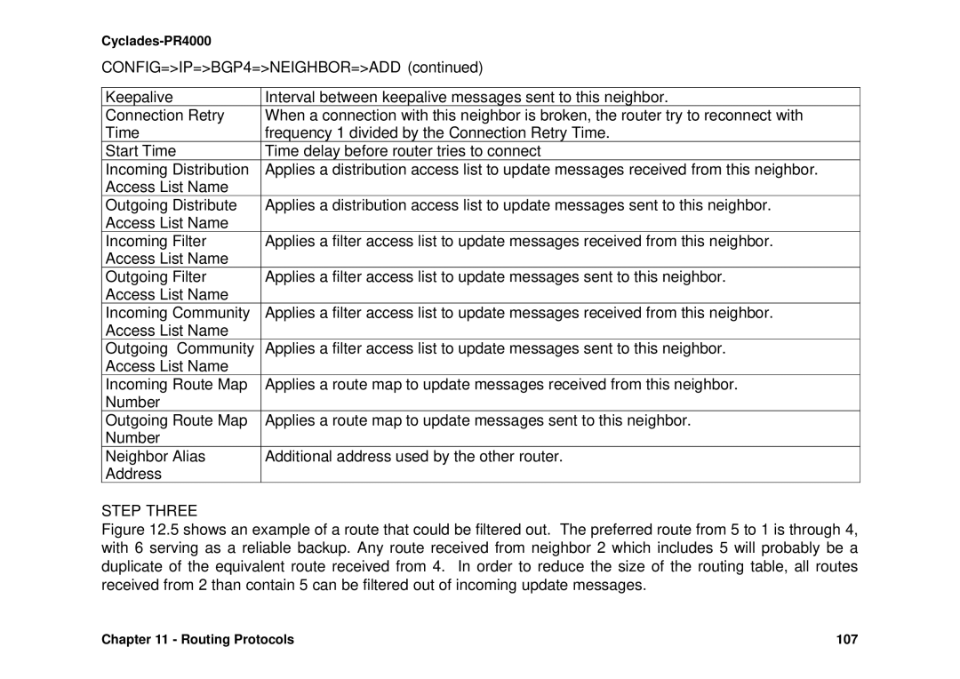 Avocent Cyclades-PR4000 installation manual Routing Protocols 107 