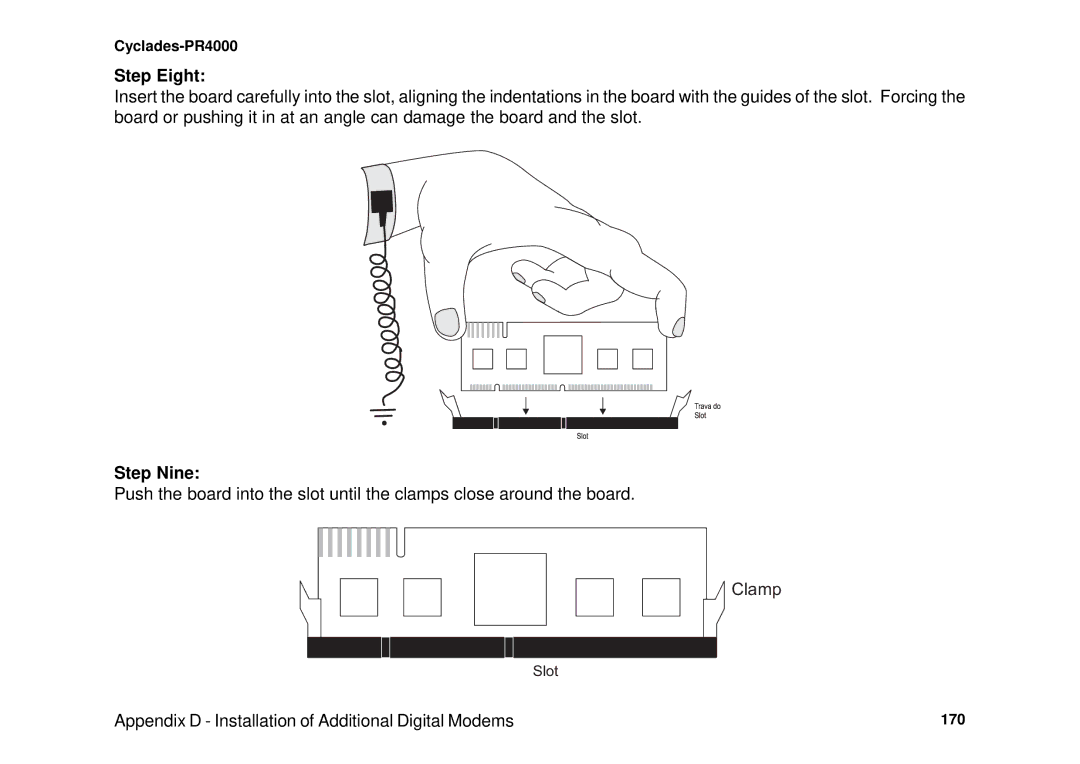 Avocent Cyclades-PR4000 installation manual Step Eight, Step Nine, Clamp 