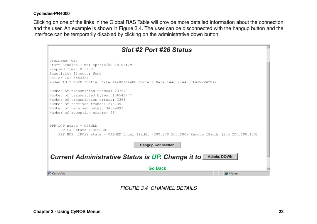 Avocent Cyclades-PR4000 installation manual Slot #2 Port #26 Status 