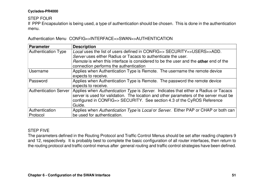 Avocent Cyclades-PR4000 installation manual Protocol Be used for authentication 